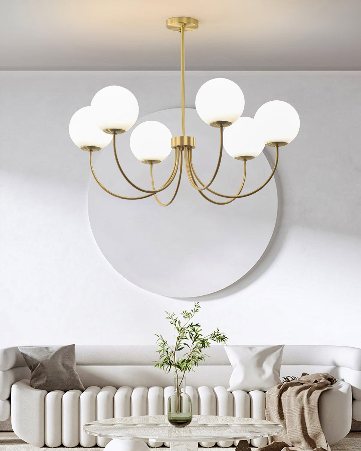 Kala Lustre Orillia Brass Globe Modern