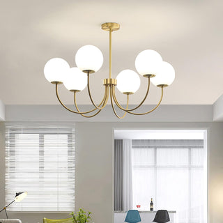 Lustra Lustre Orillia Brass Globe Modern