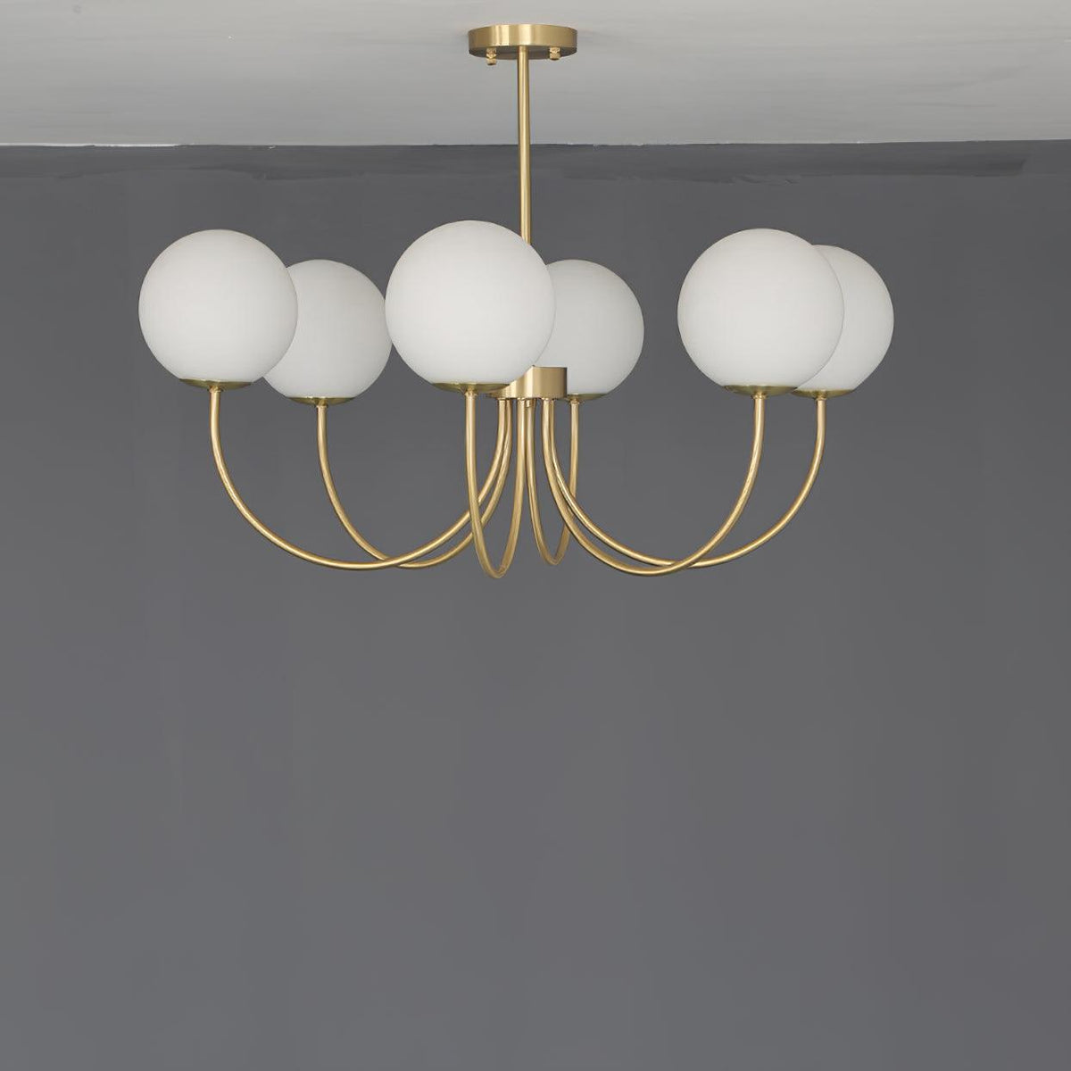 Kala Lustre Orillia Brass Globe Modern
