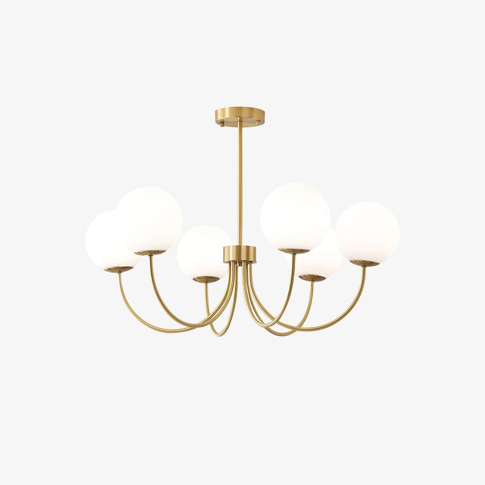 Kala Lustre Orillia Brass Globe Modern