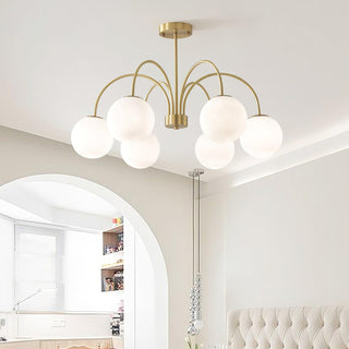 Lustra Lustre Orillia Brass Globe Modern