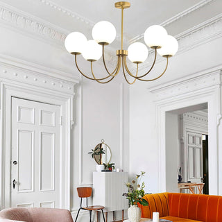 Lustra Lustre Orillia Brass Globe Modern