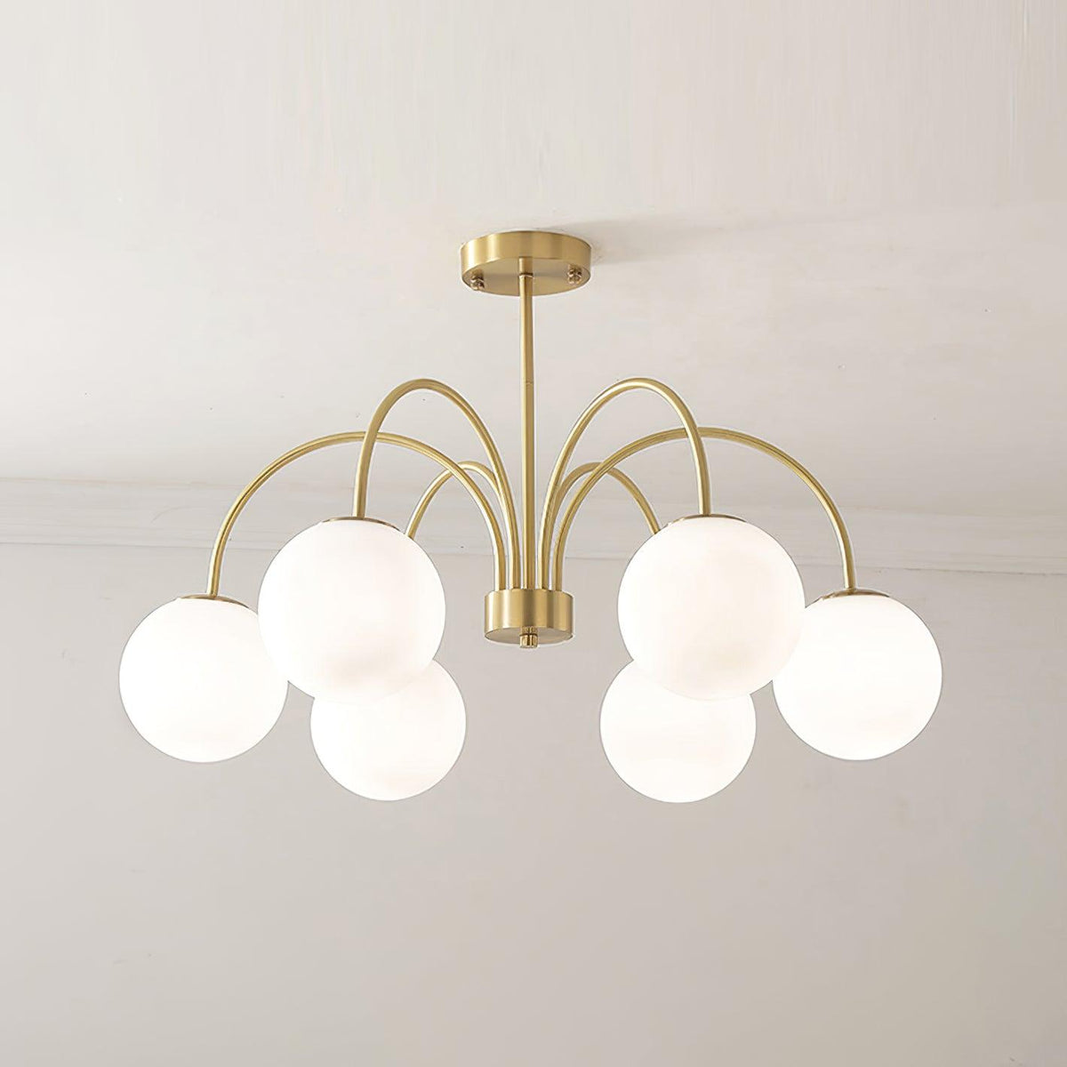 Kala Lustre Orillia Brass Globe Modern