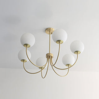 Lustra Lustre Orillia Brass Globe Modern
