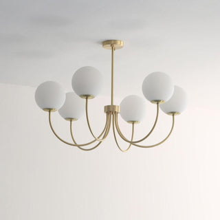 Lustra Lustre Orillia Brass Globe Modern