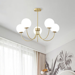 Lustra Lustre Orillia Brass Globe Modern