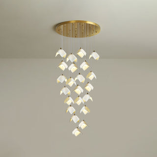 Cithayra Lustre Géométrique en Verre et Laiton
