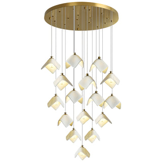 Cithayra Lustre Géométrique en Verre et Laiton