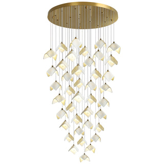 Cithayra Lustre Géométrique en Verre et Laiton