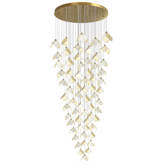 Cithayra Lustre Géométrique en Verre et Laiton