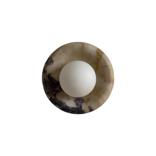 Alsorarae Applique Murale Moderne Minimaliste en Verre et Marbre Beige