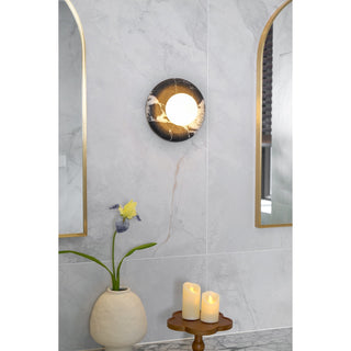 Uvinos Applique Murale Moderne Minimaliste en Marbre Noir