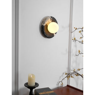 Uvinos Applique Murale Moderne Minimaliste en Marbre Noir