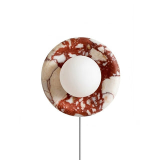 Vantheori Applique Murale en Marbre Rouge avec Prise US