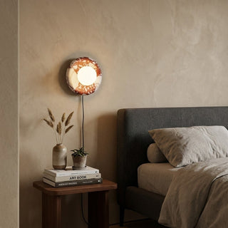 Vantheori Applique Murale en Marbre Rouge avec Prise US