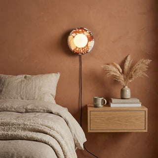 Vantheori Applique Murale en Marbre Rouge avec Prise US