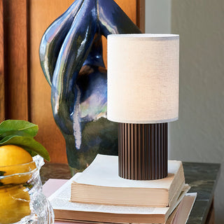 Ripples Lampe de Table en Bois Et Tissu
