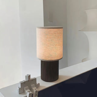 Ripples Lampe de Table en Bois Et Tissu