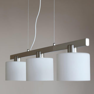Arisha Suspension Linéaire Multi Moderne, Metal/Verre, Blanc, Chambre