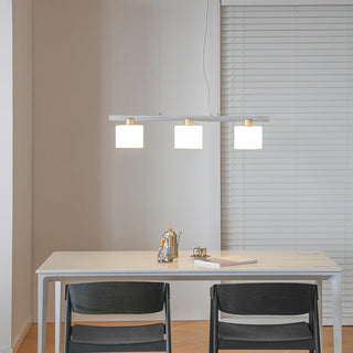 Arisha Suspension Linéaire Multi Moderne, Metal/Verre, Blanc, Chambre