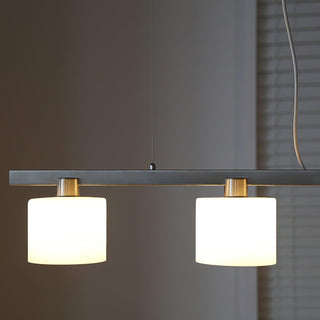 Arisha Suspension Linéaire Multi Moderne, Metal/Verre, Blanc, Chambre