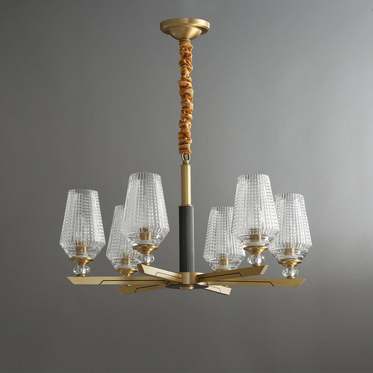Hadriona Lustre Hexa en Laiton de Luxe