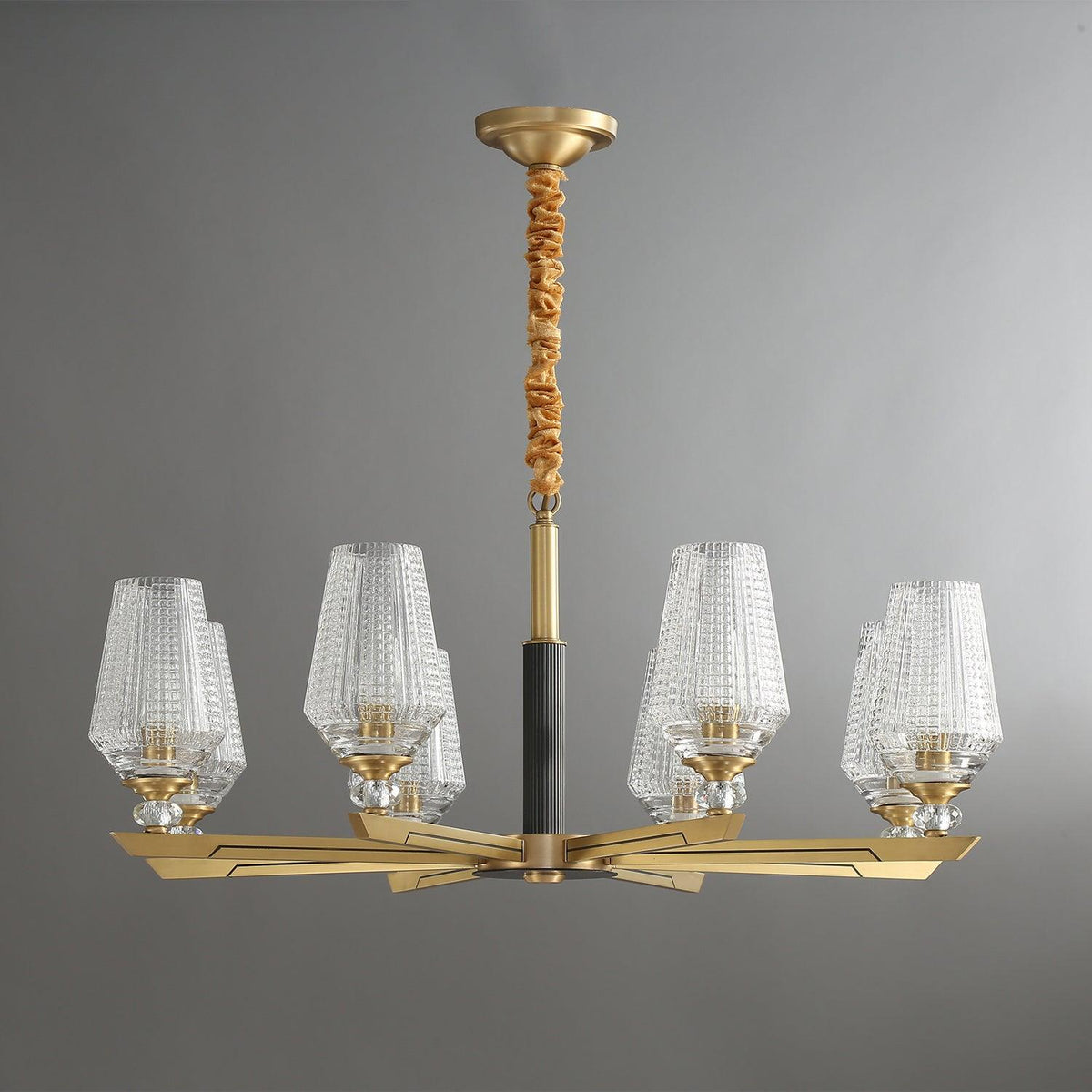 Hadriona Lustre Hexa en Laiton de Luxe