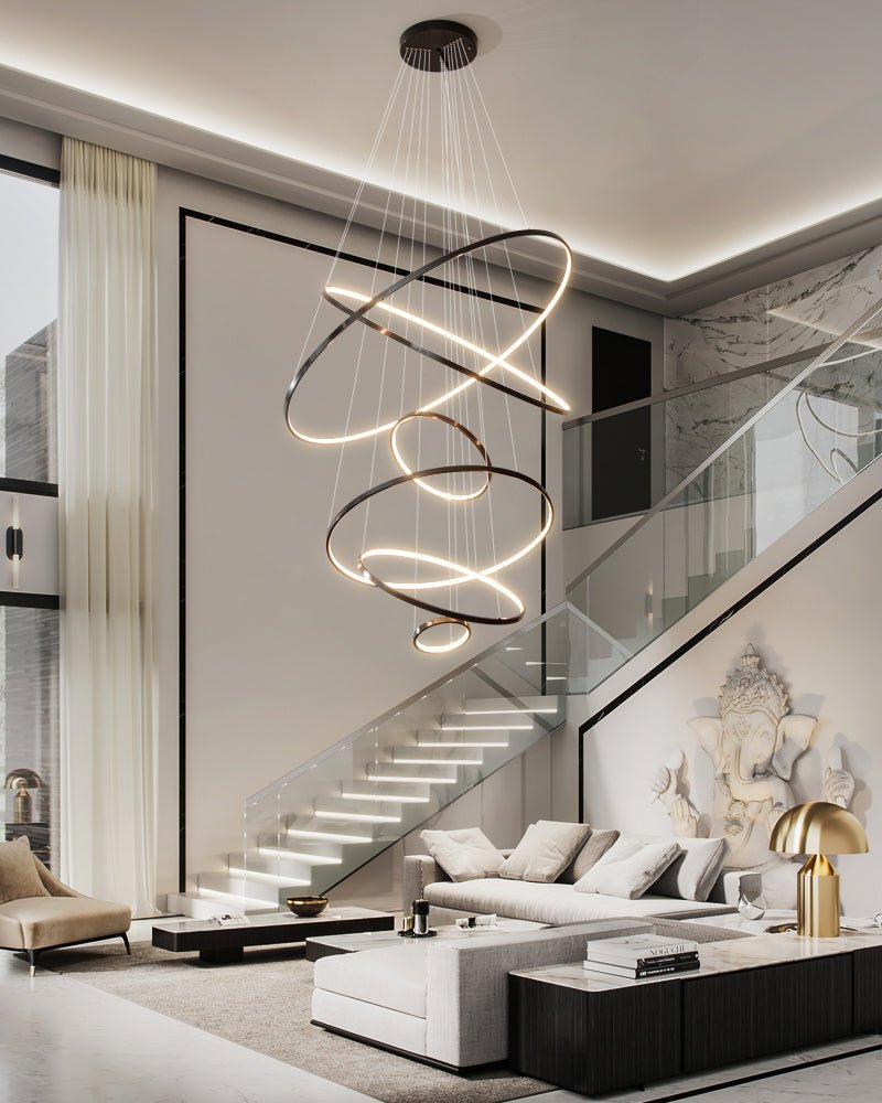 Mirene Lustre Anneaux Modernes Minimalistes en Laiton