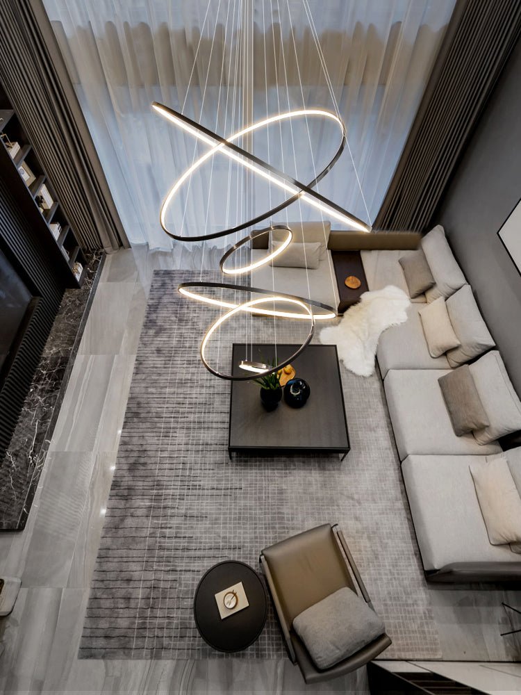 Mirene Lustre Anneaux Modernes Minimalistes en Laiton