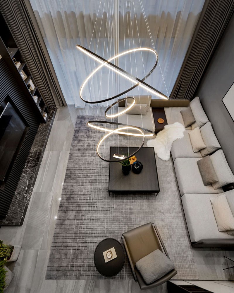 Mirene Lustre Anneaux Modernes Minimalistes en Laiton