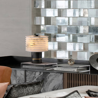 Elmarir Ribbed Alabaster Table Lamp-Neutral Decor
