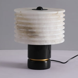Elmarir Ribbed Alabaster Table Lamp-Neutral Decor