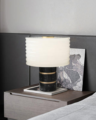 Elmarir Ribbed Alabaster Table Lamp-Neutral Decor