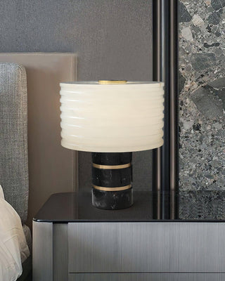 Elmarir Ribbed Alabaster Table Lamp-Neutral Decor