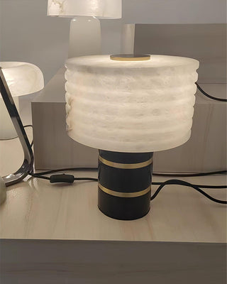 Elmarir Ribbed Alabaster Table Lamp-Neutral Decor