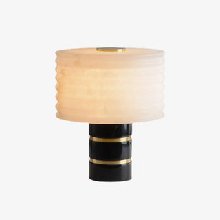 Elmarir Ribbed Alabaster Table Lamp-Neutral Decor