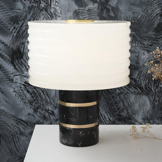Elmarir Ribbed Alabaster Table Lamp-Neutral Decor