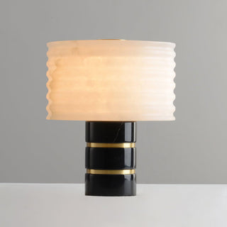 Elmarir Ribbed Alabaster Table Lamp-Neutral Decor
