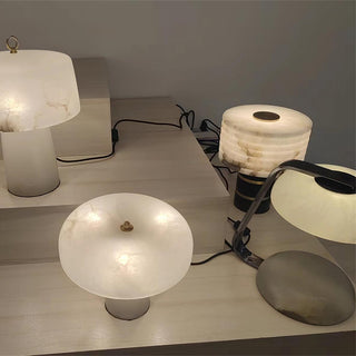 Elmarir Ribbed Alabaster Table Lamp-Neutral Decor
