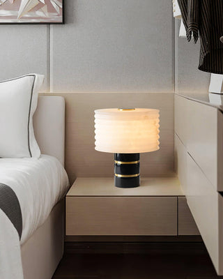 Elmarir Ribbed Alabaster Table Lamp-Neutral Decor
