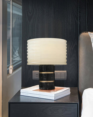 Elmarir Ribbed Alabaster Table Lamp-Neutral Decor