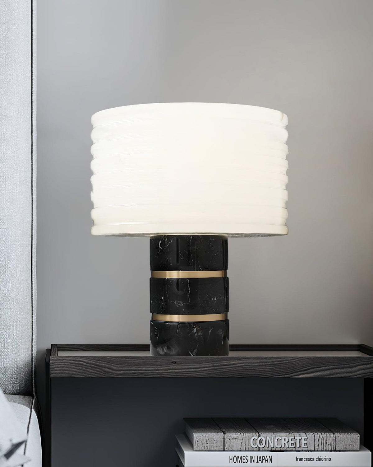 Elmarir Ribbed Alabaster Table Lamp-Neutral Decor