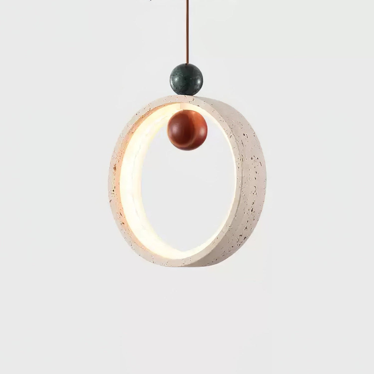 Vovinyra Circulaire Travertin Pendentif Lumière