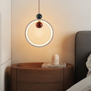 Vovinyra Circulaire Travertin Pendentif Lumière