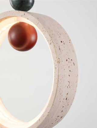 Vovinyra Circulaire Travertin Pendentif Lumière