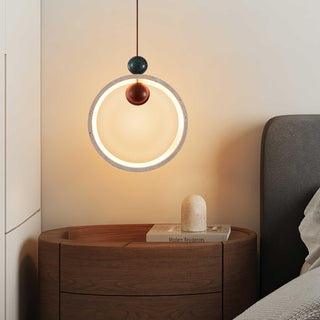 Vovinyra Circulaire Travertin Pendentif Lumière