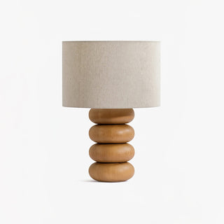 Lild Lampe de Table en Tissu Et Bois de Table