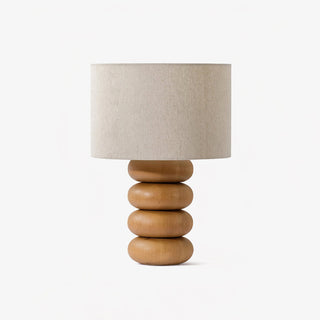 Lild Lampe de Table en Tissu Et Bois de Table
