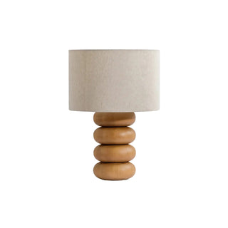 Lild Lampe de Table en Tissu Et Bois de Table