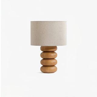 Lild Lampe de Table en Tissu Et Bois de Table